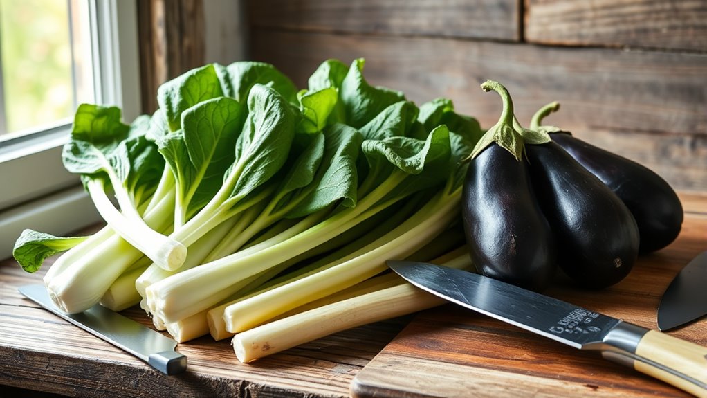 select vibrant firm organic vegetables