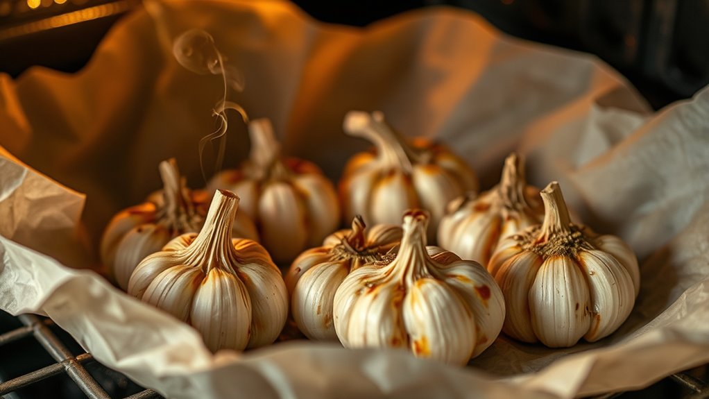 selecting fresh roasting garlic
