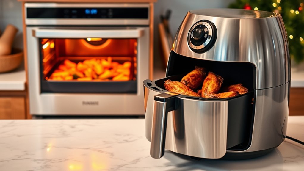 simultaneous oven and air fryer