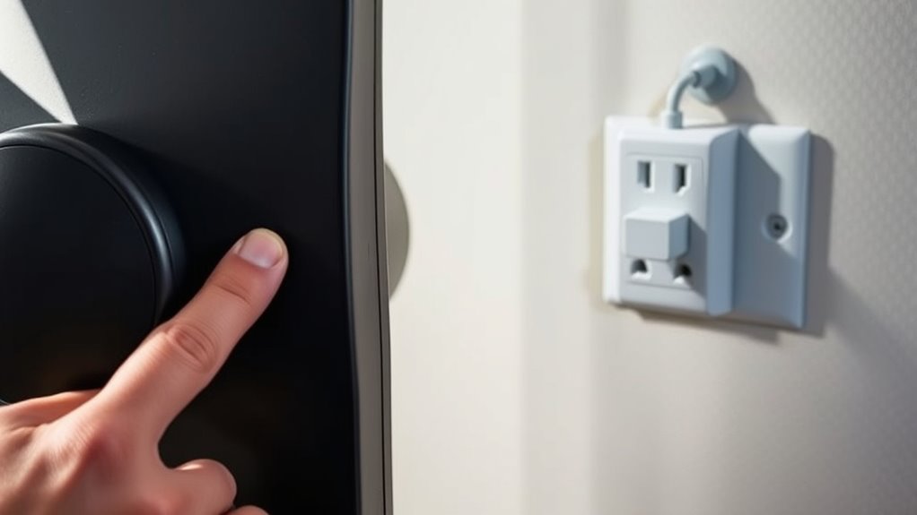 test outlet with device