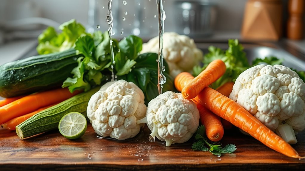 thoroughly wash vegetables properly