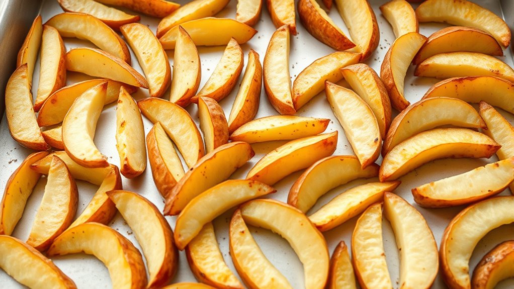 uniformly cut seasoned dry