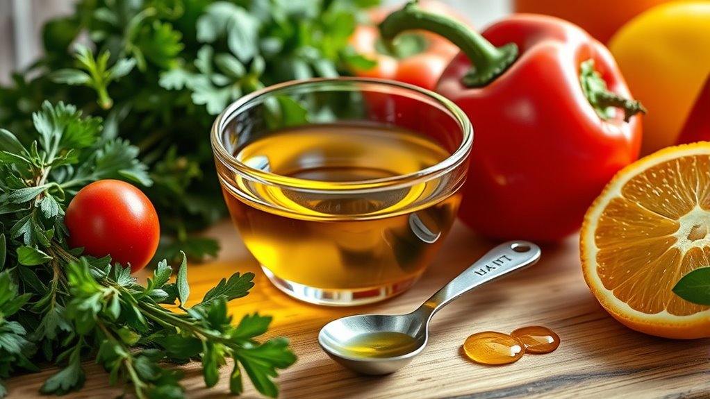 use small measured healthy oils