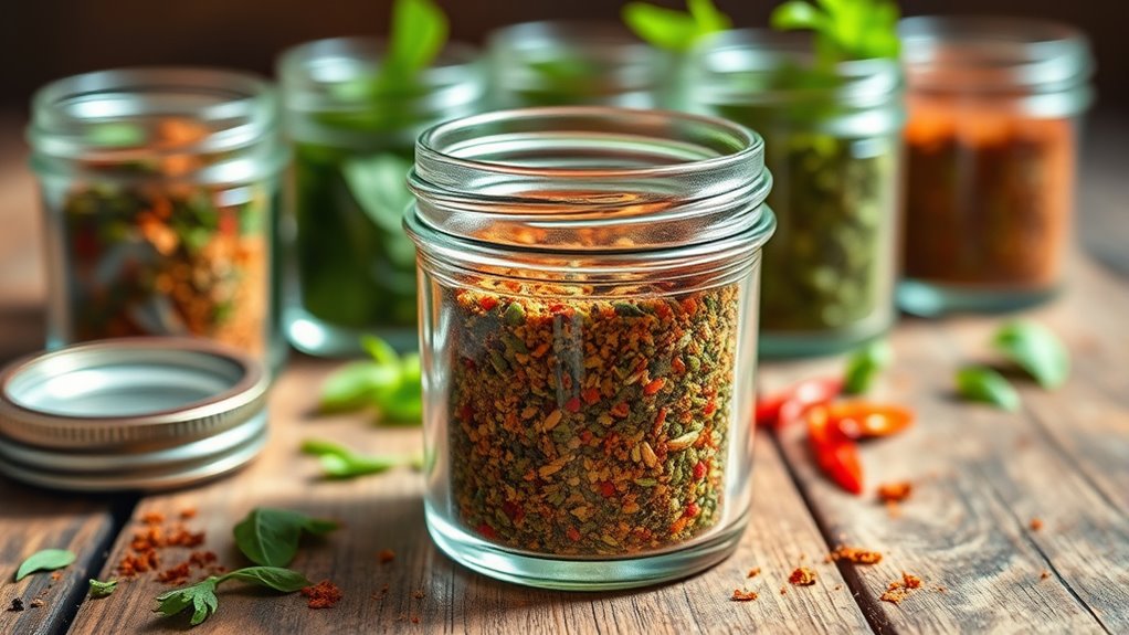 vibrant herb seasoning storage