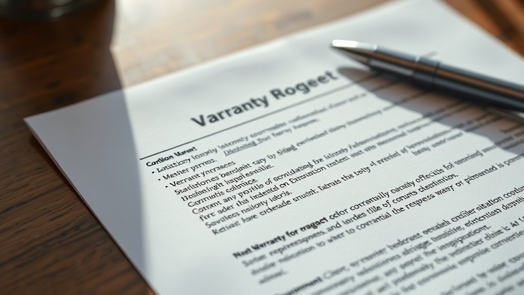 warranty duration and conditions