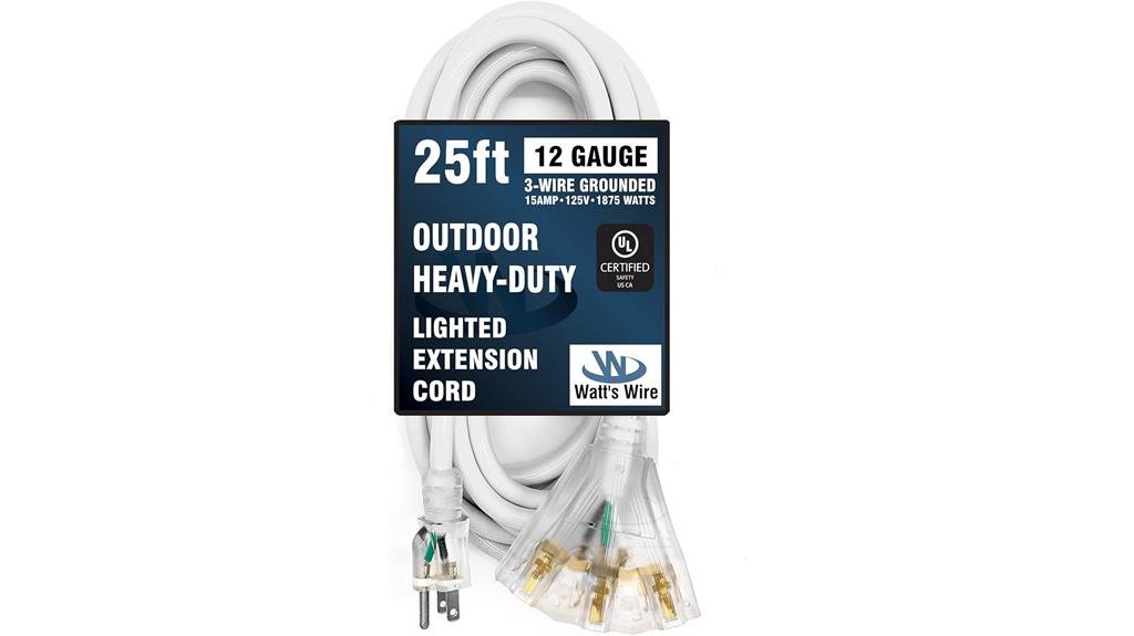 25 foot heavy duty extension cord