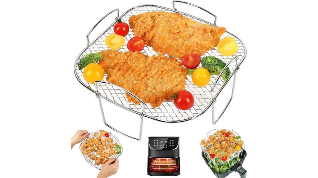 8 inch square air fryer rack