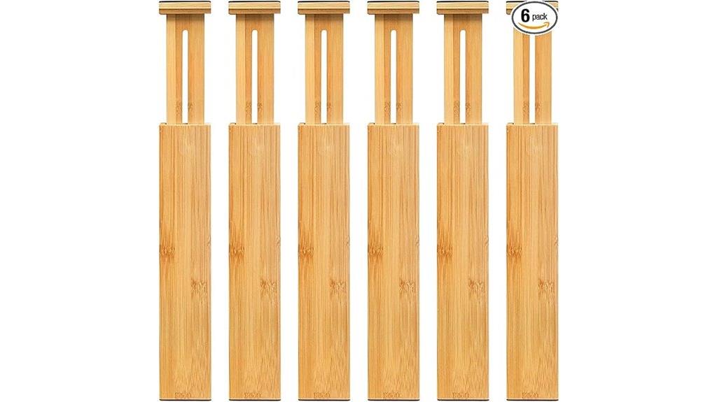 adjustable bamboo drawer dividers