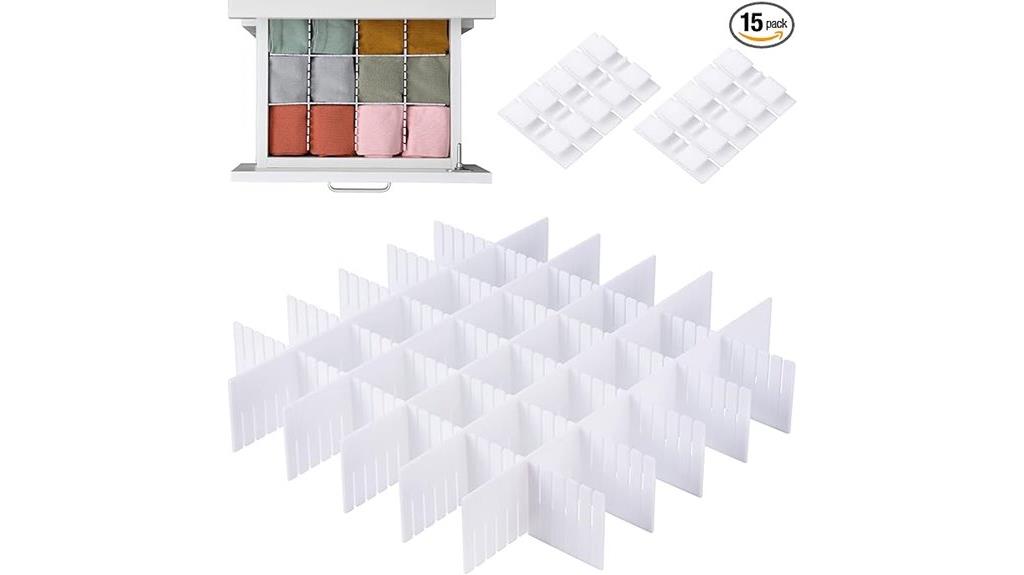 adjustable drawer organizer set