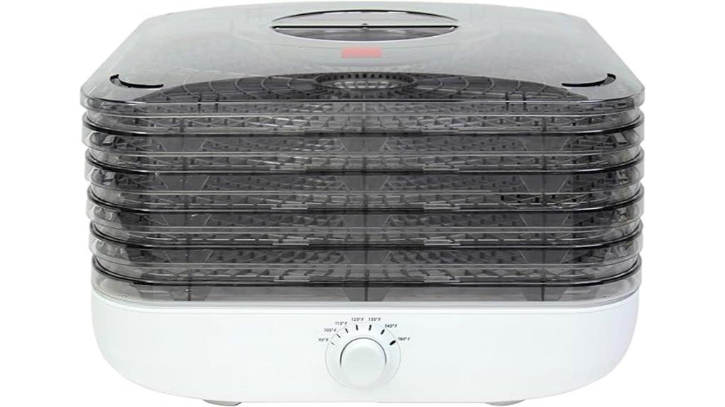 adjustable temperature food dehydrator