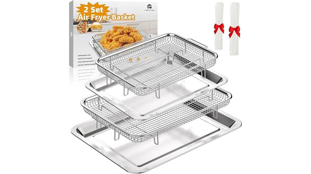 air fryer basket with parchment