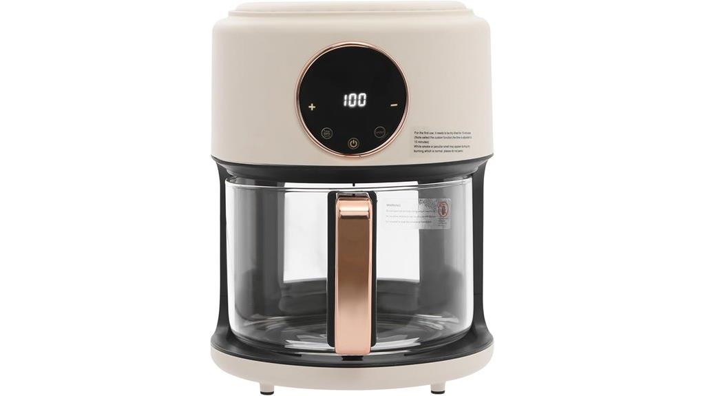 air fryer glass display