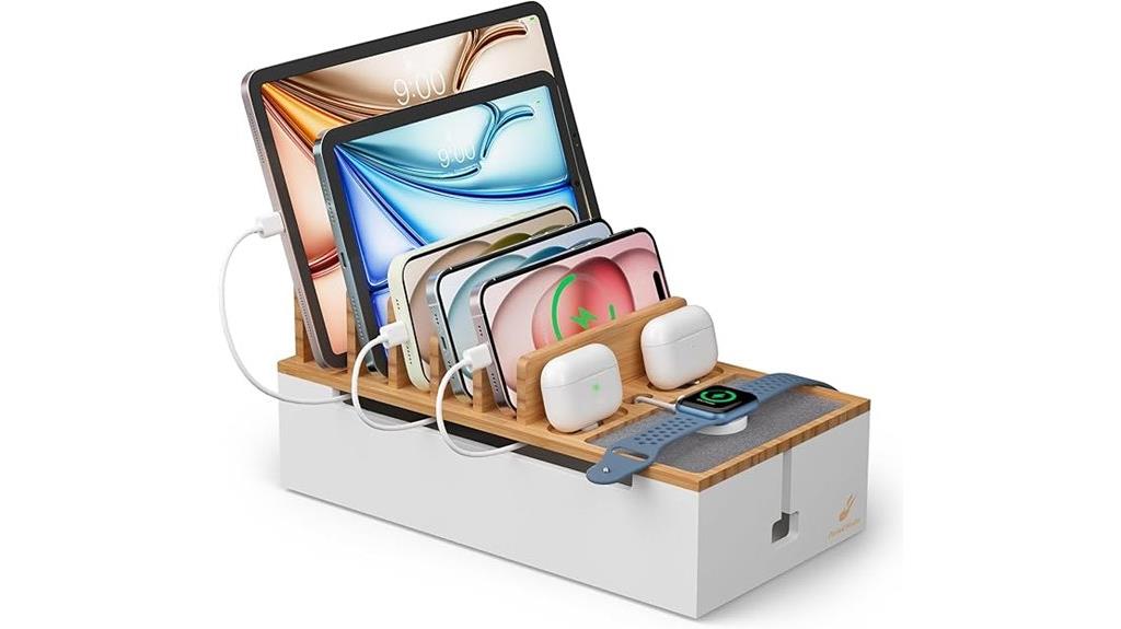 bamboo cable management box