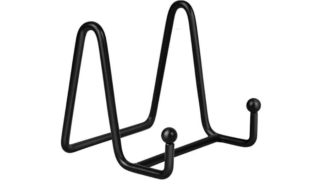 black iron plate easel