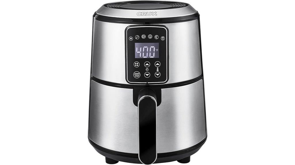 crux 3qt digital air fryer