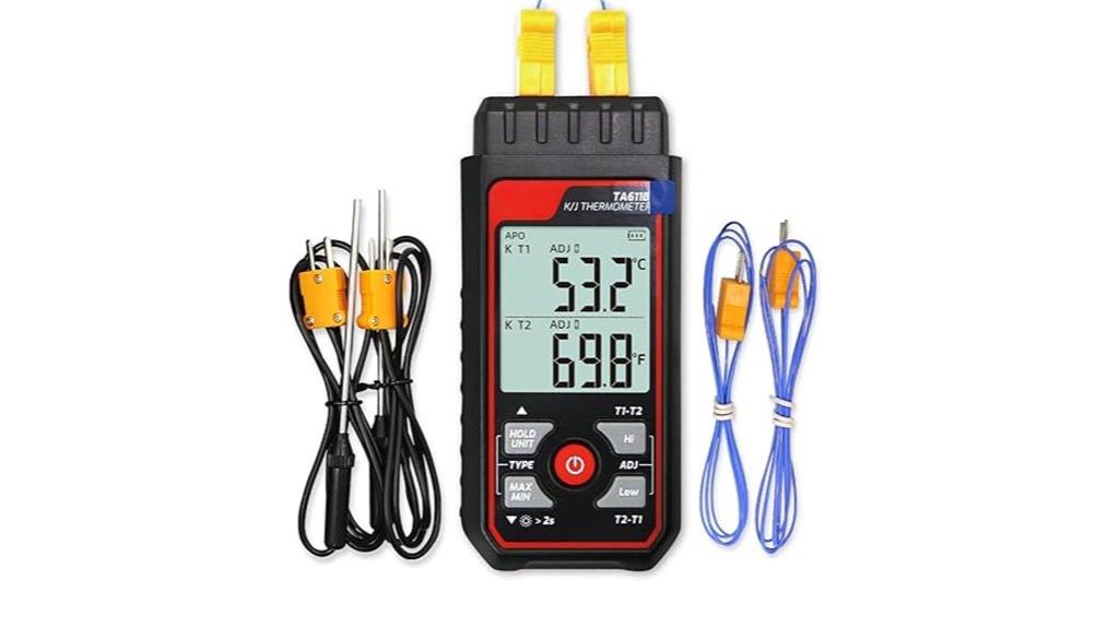 dual channel digital thermometer