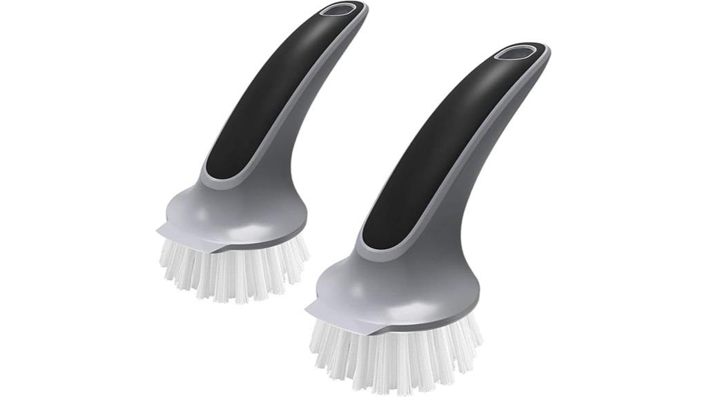 dual kitchen cleaning brushes