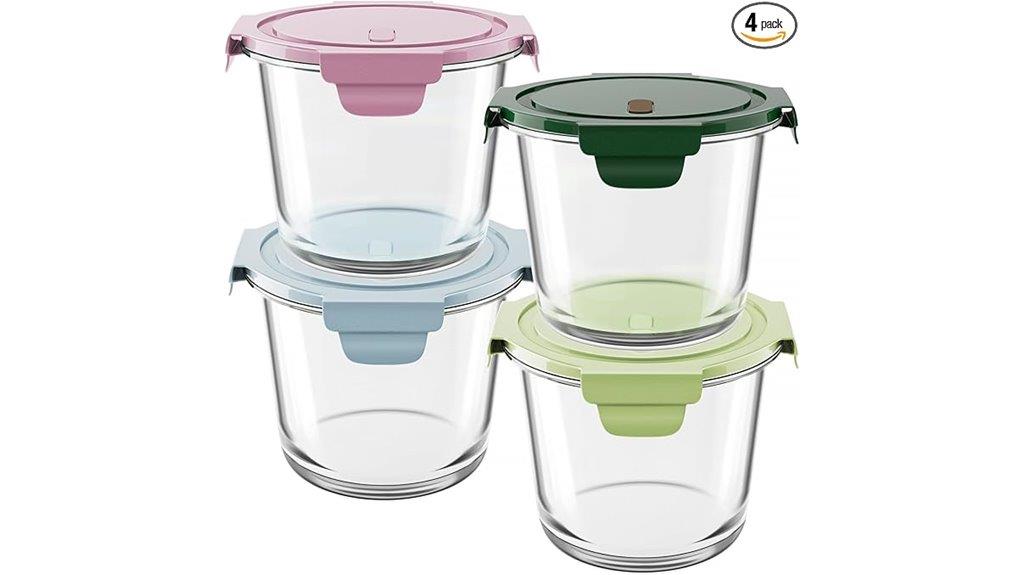 eight glass storage containers
