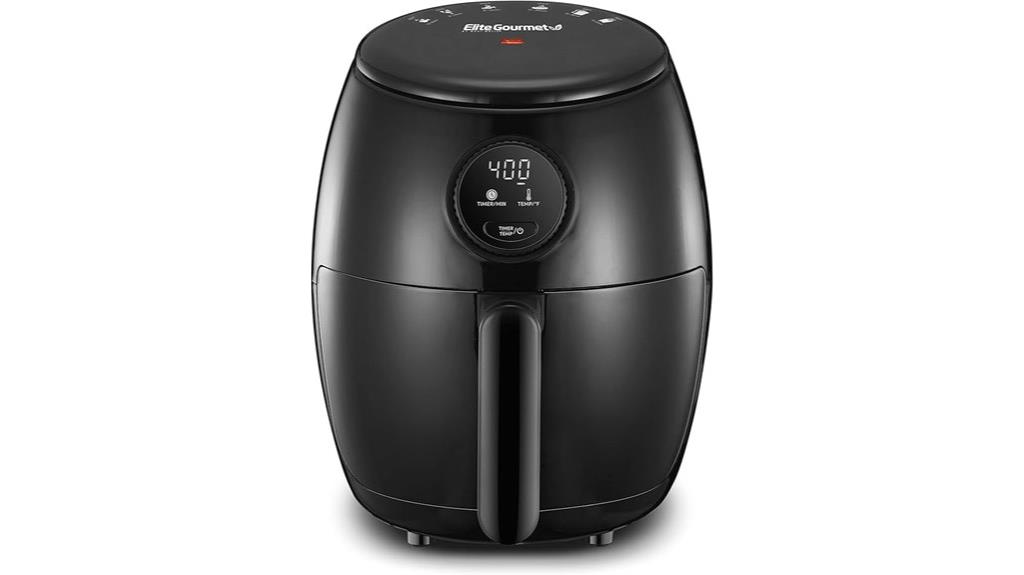 elite gourmet compact hot air fryer