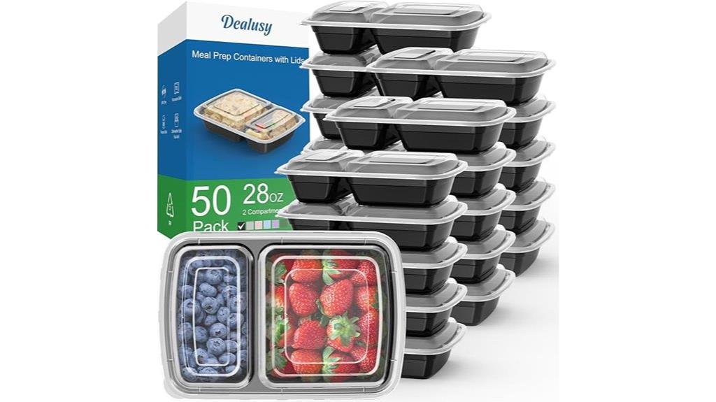 fifty 28oz meal containers