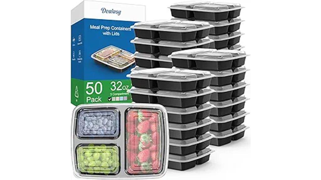 fifty 32oz meal containers