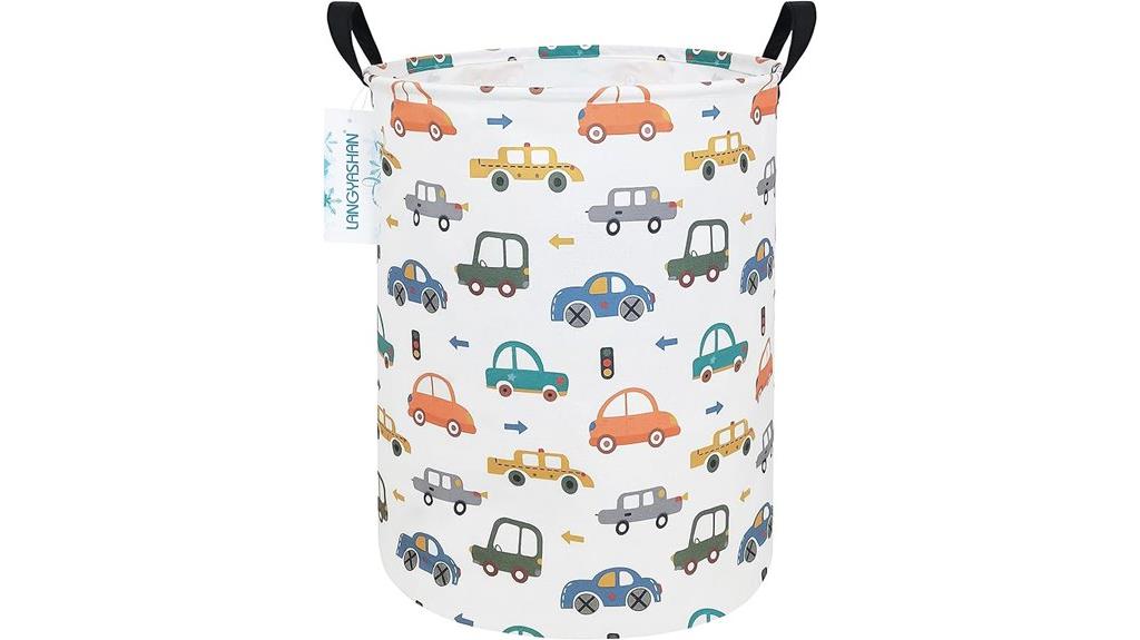 foldable canvas laundry basket