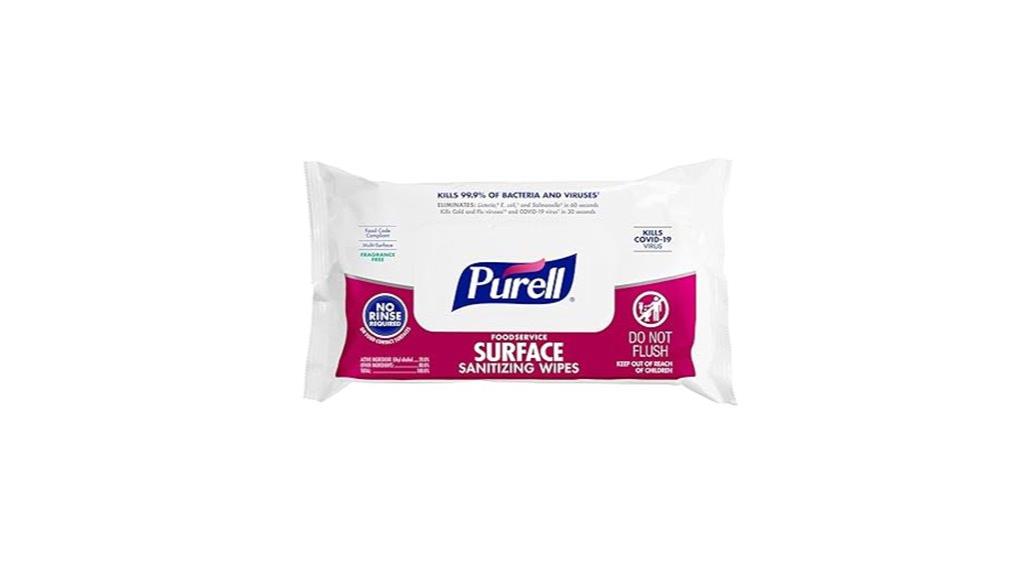 foodservice surface wipes pack