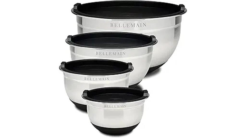 four piece stainless bowls