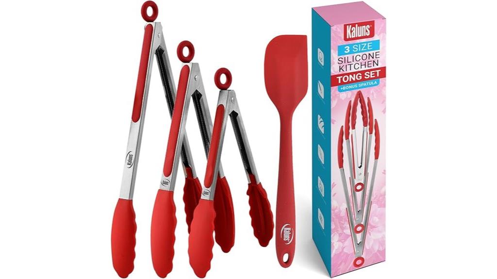 four tongs for cooking