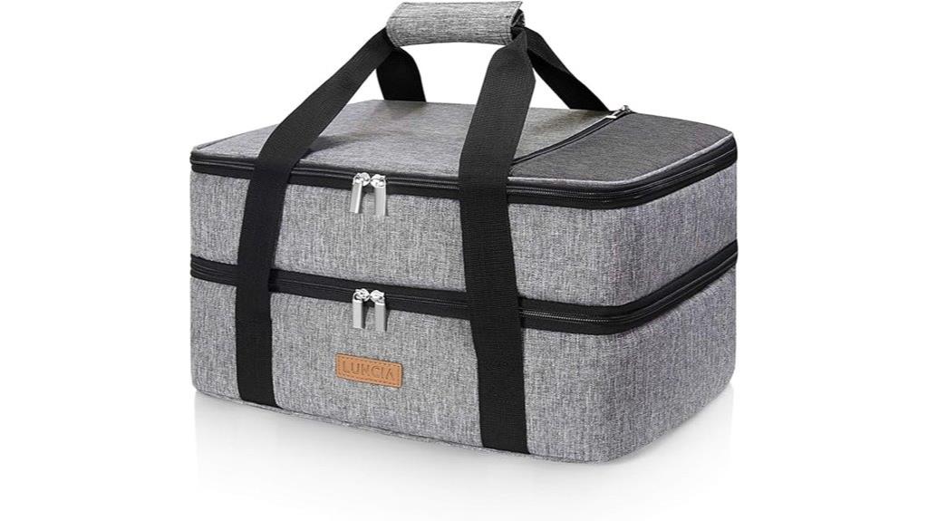 insulated two tier food carrier