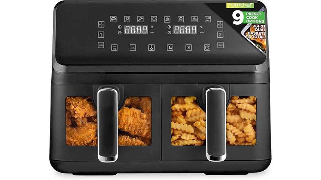 large black dual basket