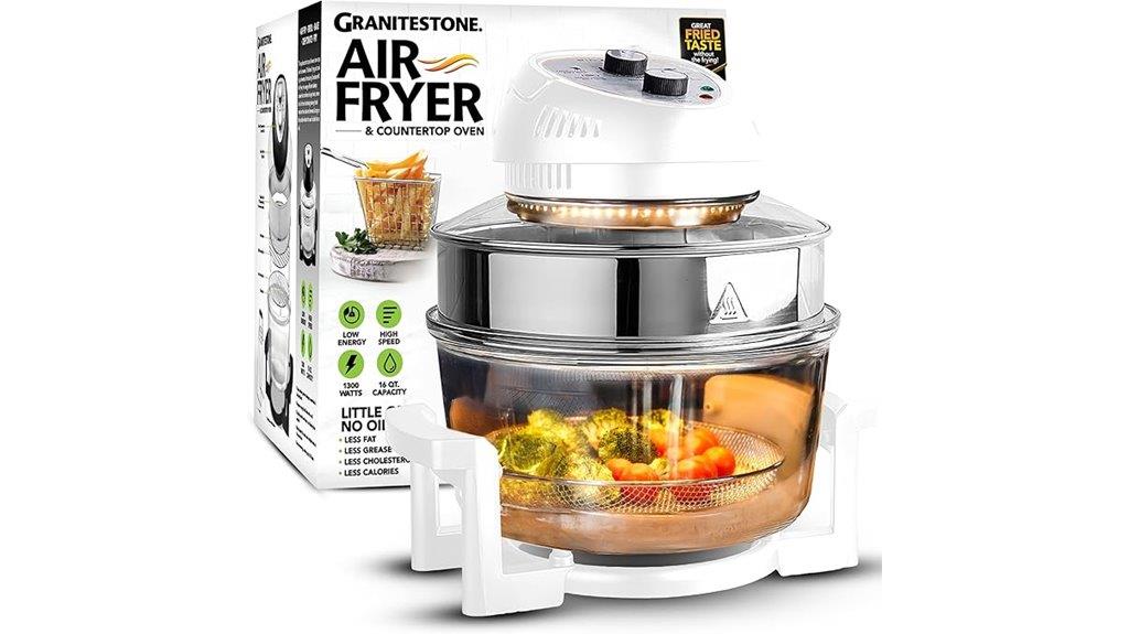 large glass air fryer