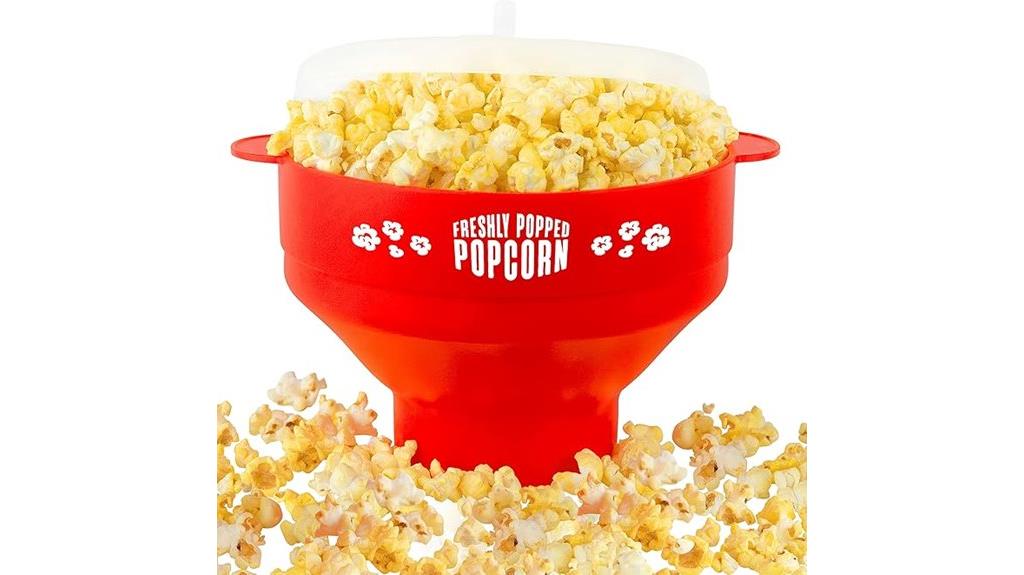 red silicone microwave popcorn