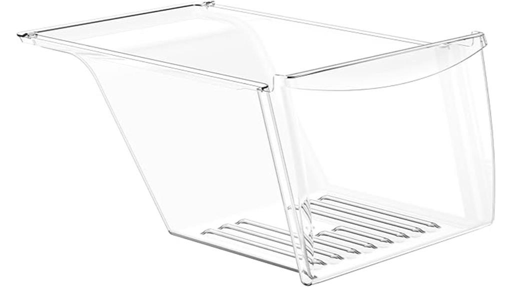 refrigerator crisper drawer bins