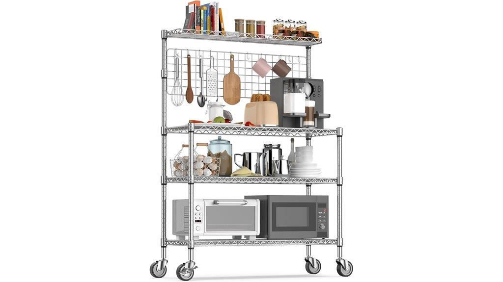 rolling storage baker s rack