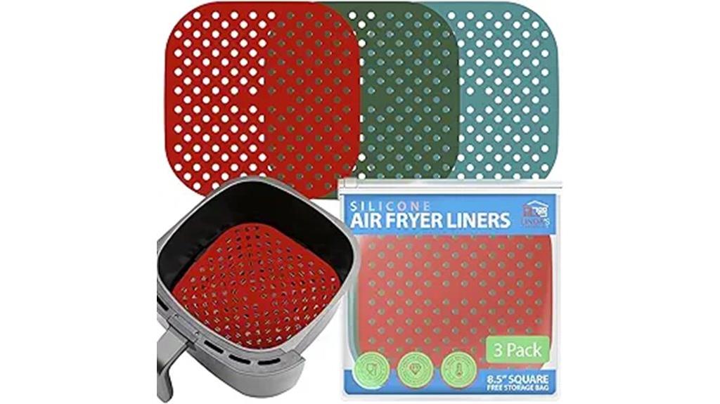 set of three silicone liners