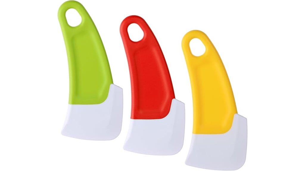 set of three silicone scrapers
