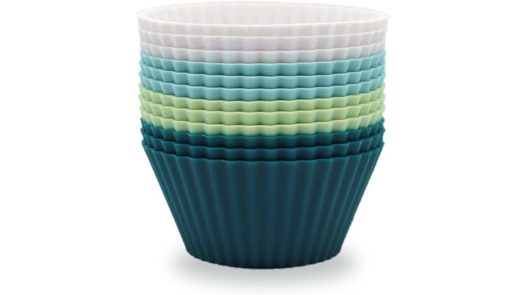 set of twelve silicone muffin cups
