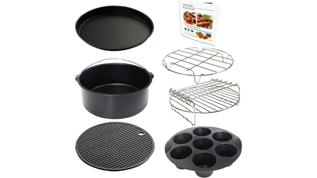 seven piece air fryer accessories
