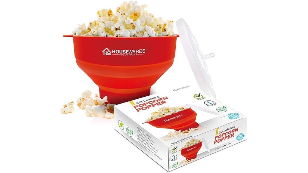silicone collapsible popcorn bowl