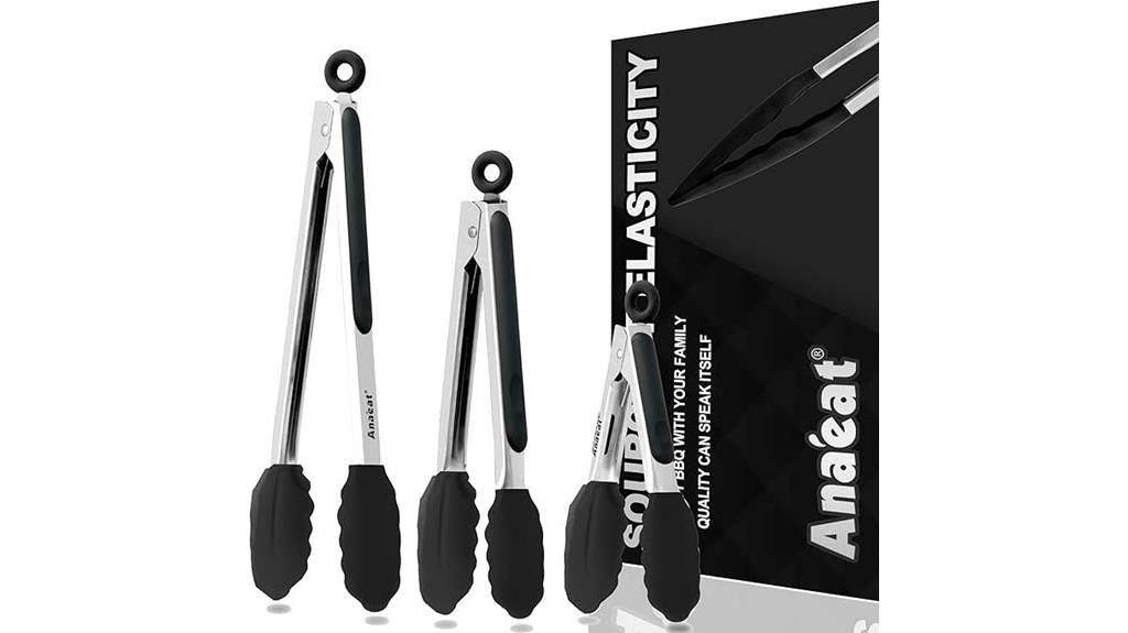 silicone locking tongs set