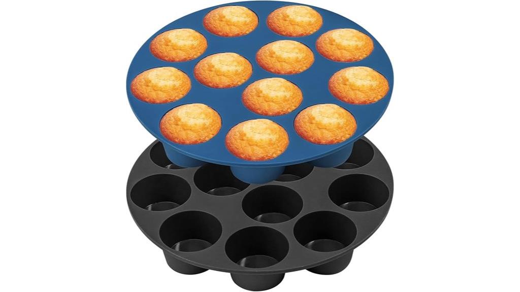 silicone muffin pan set
