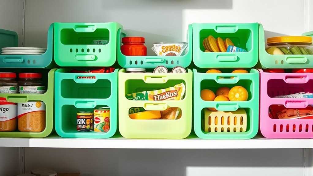 silicone pantry organizer baskets