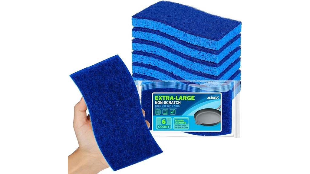 six non scratch sponges