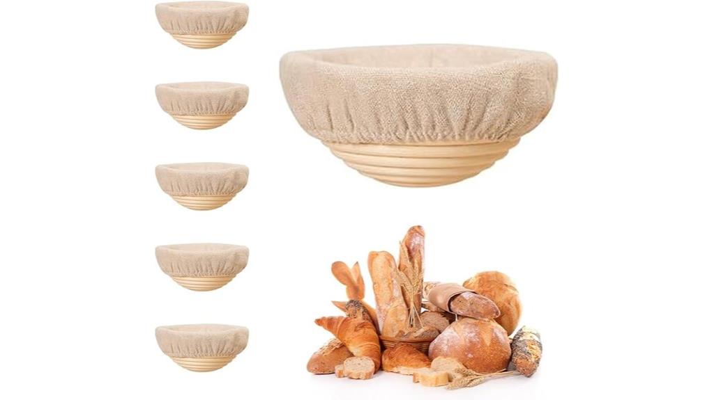 six pack bread proofing baskets