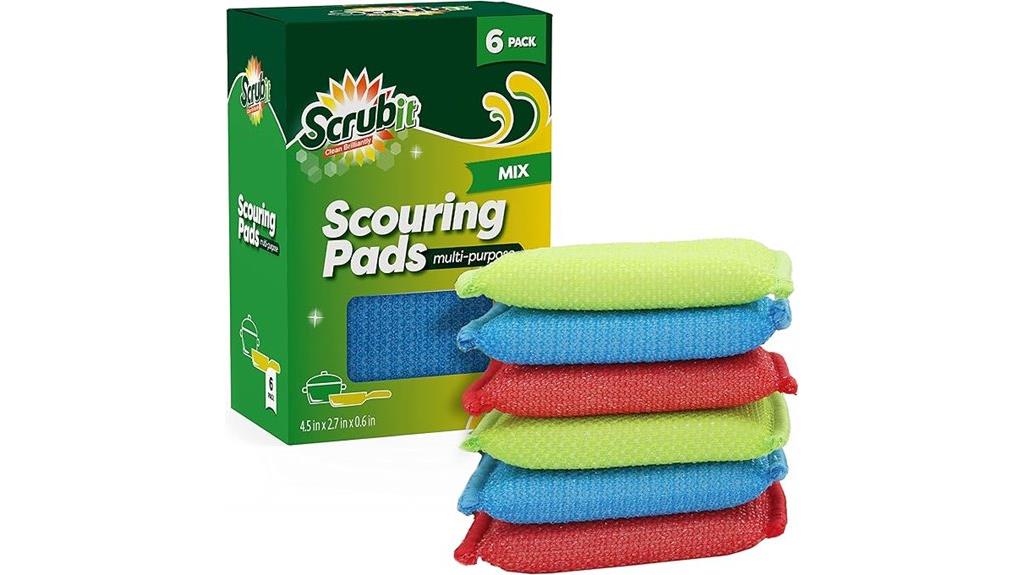 six pack cleaning scrubbers