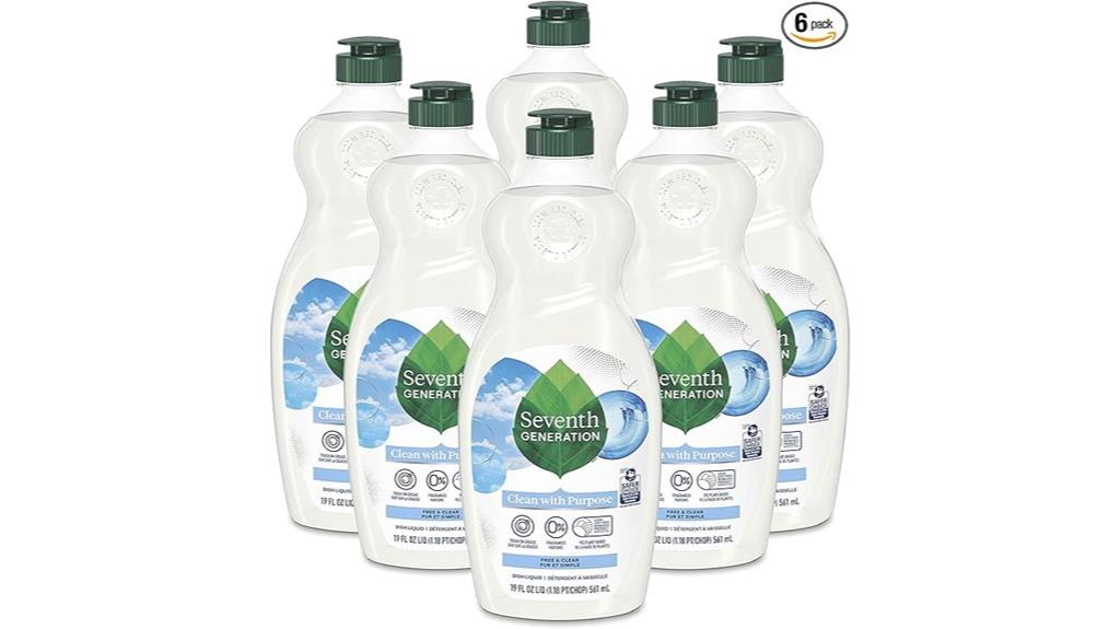 six pack of natural dish soap