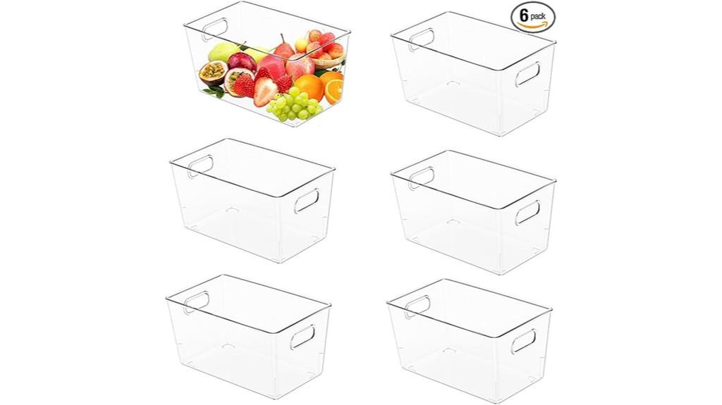 six pack storage bins