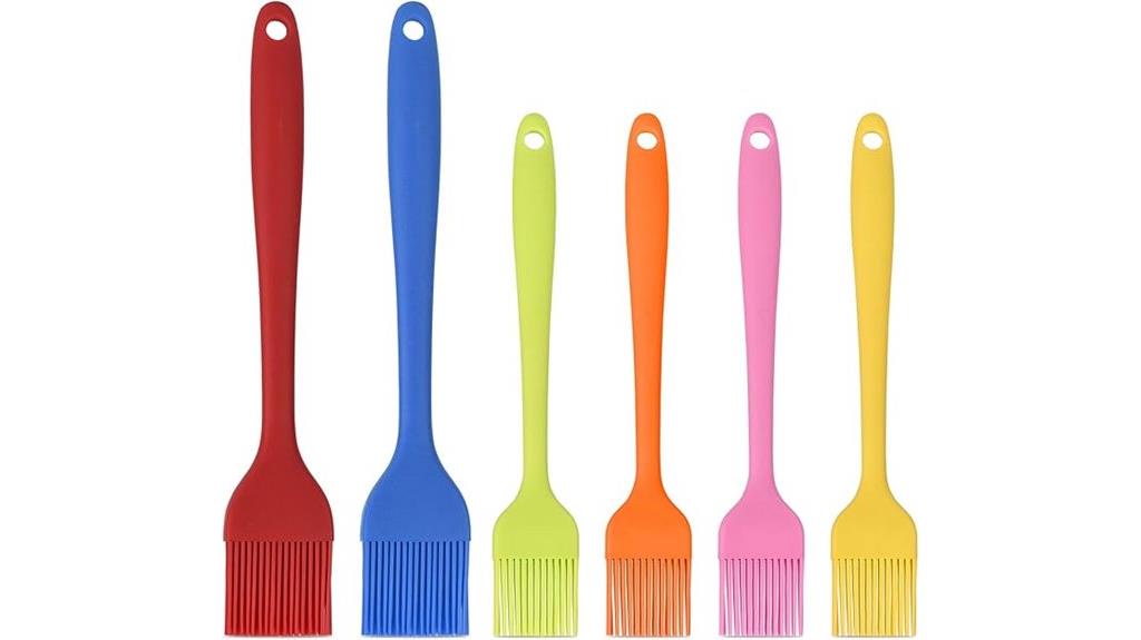 six piece silicone brush set