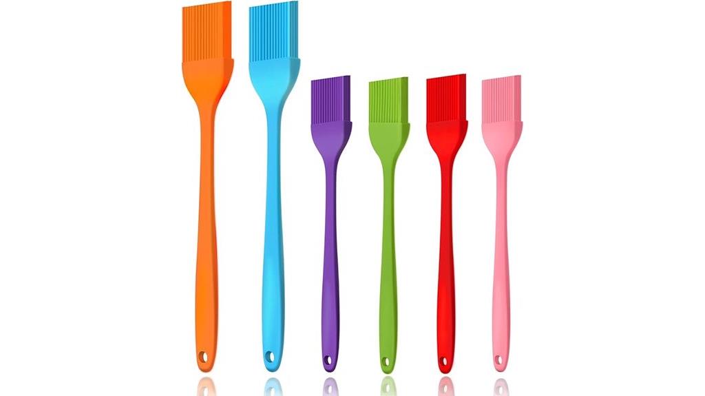 six silicone basting brushes